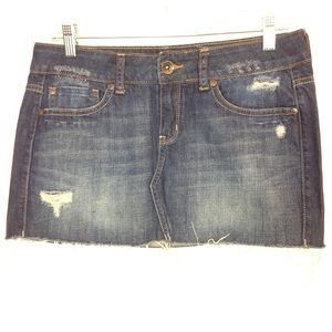 Refuge Distressed Mini Skirt
